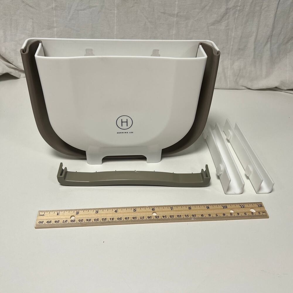 Collapsable Waste Bin -attach to cabinet with no tools necessary